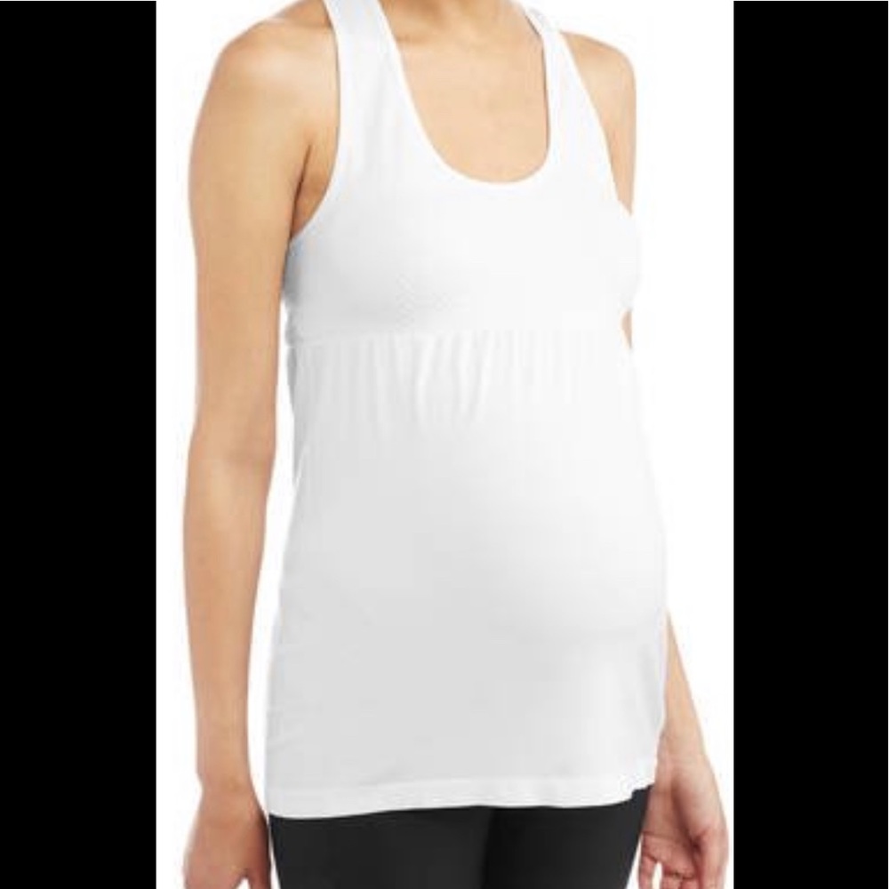Labor of Love Maternity White Tank Top.
